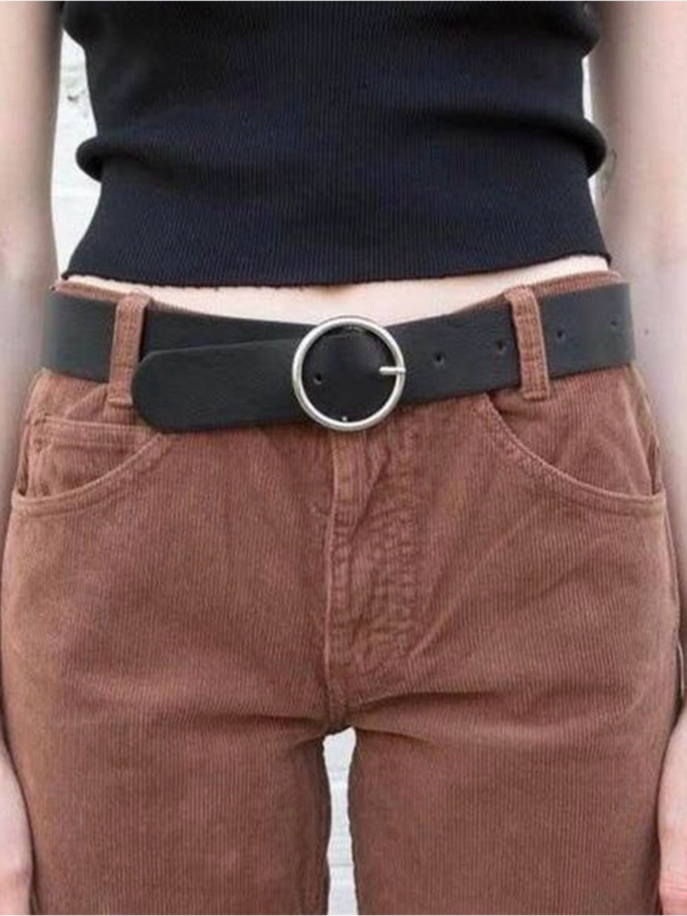 Brandy Melville Black and Silver Belt